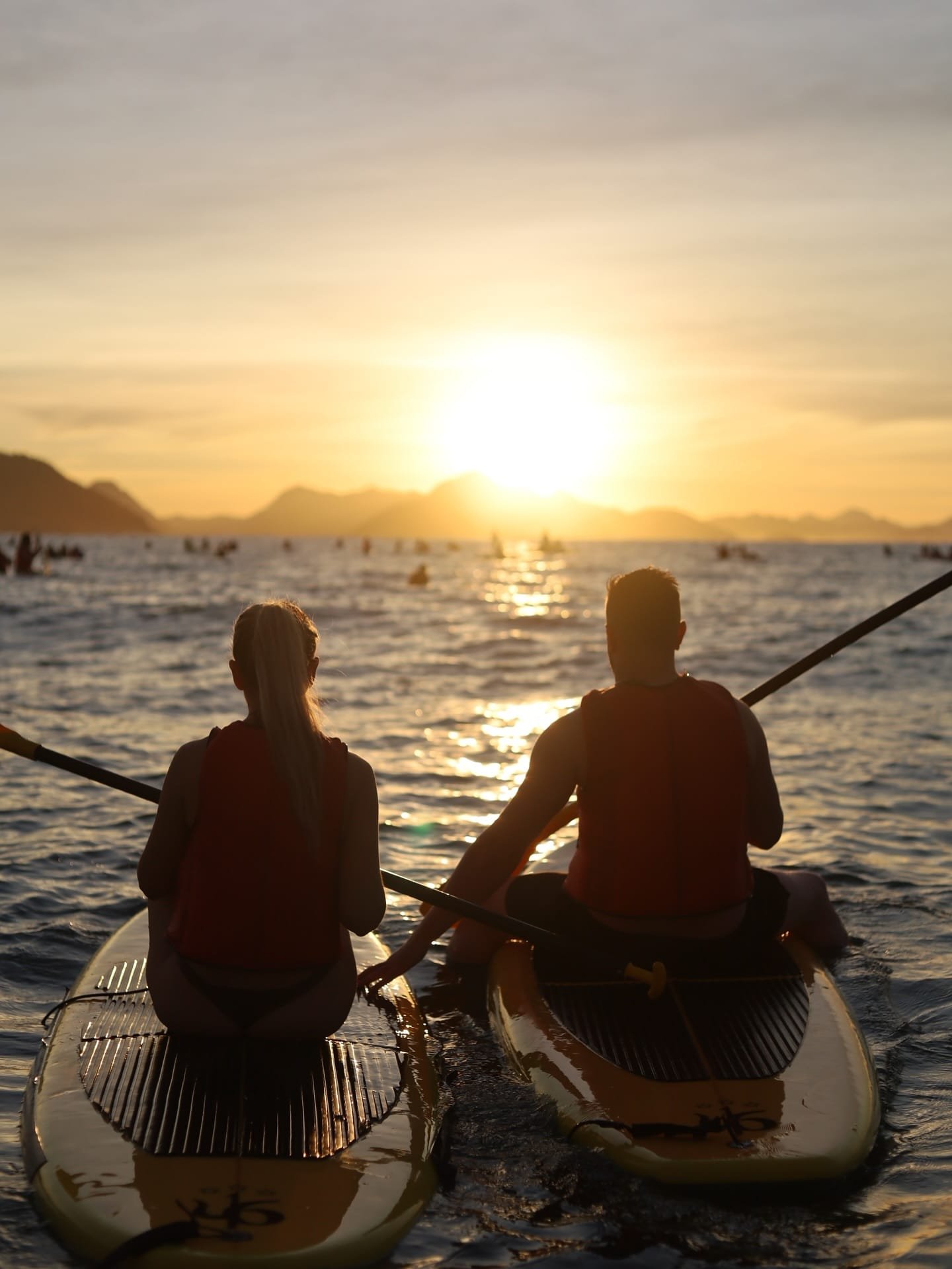 Remada romântica com vista para o Pão de Açúcar